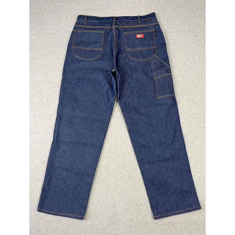 Steel Guard Pro FR Carpenter Jeans Mens 38x32 Blue Relaxed CAT 2 2112 NWT
